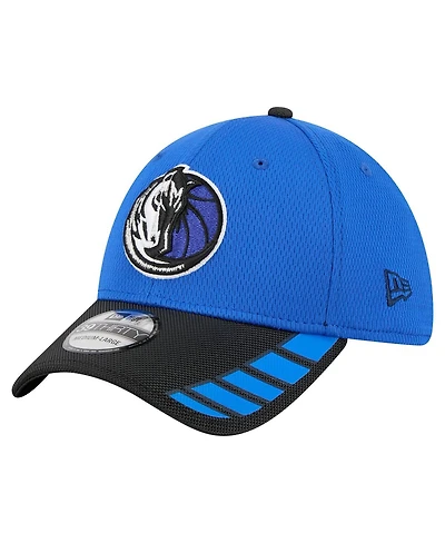 New Era Men's Blue Dallas Mavericks Visor Hit 39THIRTY Flex Hat