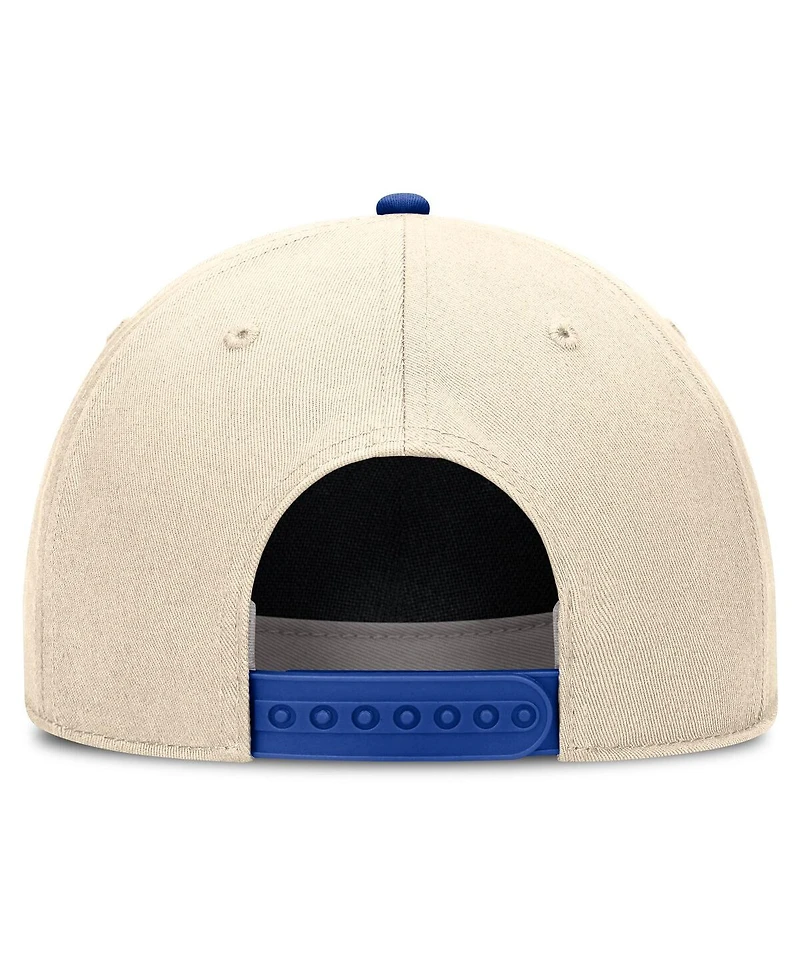 Nike Men's Natural/Royal Duke Blue Devils Academic Rise Dri-fit Adjustable Hat