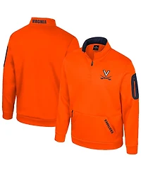Colosseum Men's Orange Virginia Cavaliers Mainframe Quarter-Zip Fleece Jacket