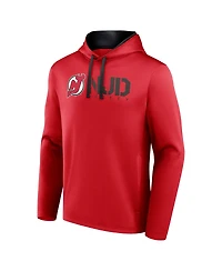 Logo Athletic Men's Red New Jersey Devils Head Start Pullover Hoodie