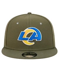 New Era Men's Olive Los Angeles Rams Main 9FIFTY Snapback Hat