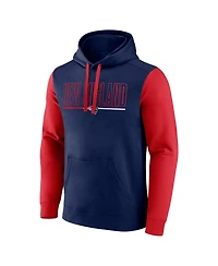 Fanatics Men's Navy/Red New England Patriots Outline Pullover Hoodie