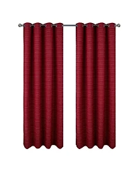 Rt Designer Collection Kensington Jacquard Foam Backed Luxurious Decorative Grommet Curtain Panel 54" x 95" Red