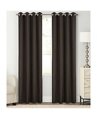 Rt Designer Collection Gibson Luxurious Decorative Grommet Curtain Panel 54" x 90" Chocolate