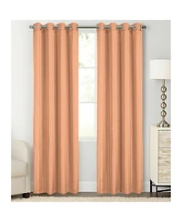Rt Designer Collection Gibson Luxurious Decorative Grommet Peach Curtain Panel