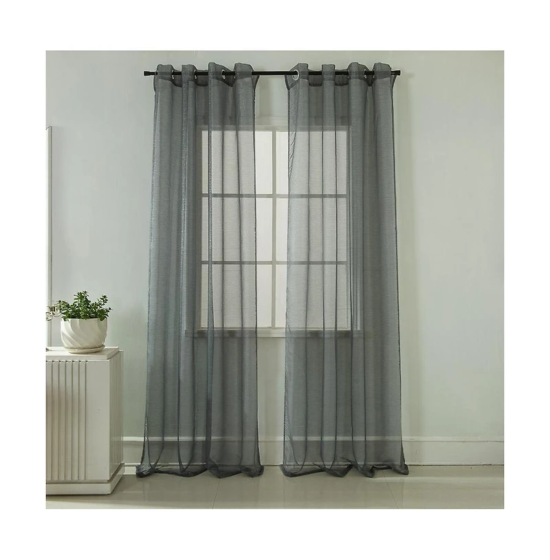 Ramallah Lonnie Grommet Curtain Panel - 54x90