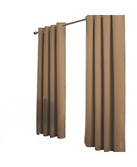 Rt Designer Collection Anchorage 2 Pack Blackout Grommet Luxurious Modern Design Curtain Panel Pair 36" x 84" Sesame