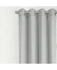 Rt Designer Collection Gibson Luxurious Decorative Grommet Curtain Panel 54" x 90" Silver