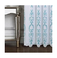 Rt Designers Collection Jayla Stylish & Premium Embroidered Curtain Panel 54" x 90" Teal