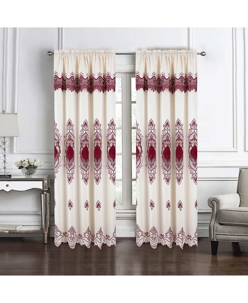 Rt Designer Collection Betsy Macrame Rod Pocket Curtain Panel 52" x 84