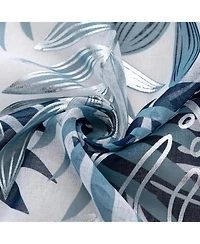 Rt Designer Collection Fern Foil Printed Doily Luxurious Decorative Grommet Curtain Panel 54" x 90" Wedge