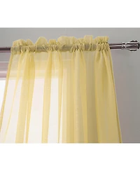 Rt Designer Collection Celine Sheer Luxurious Modern Design Curtain Panel 54" x 84" Gold