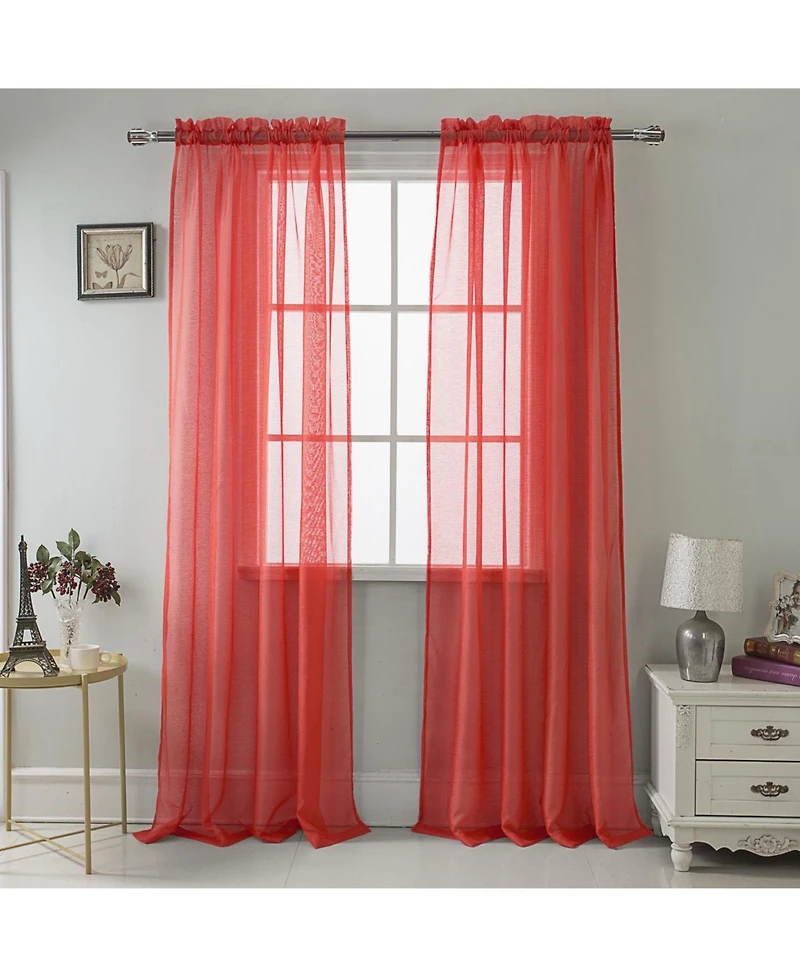 Rt Designer Collection Celine Sheer Luxurious Modern Design Curtain Panel