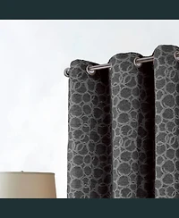 Rt Designer Collection Jasper Lurex Jacquard 2 Pack Grommet Curtain Panel 36" x 84