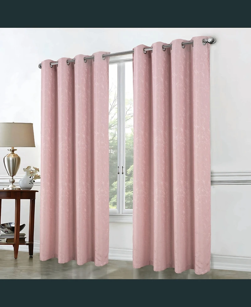 Rt Designer Collection Cosmo Shimmer Jacquard Grommet Curtain Panel