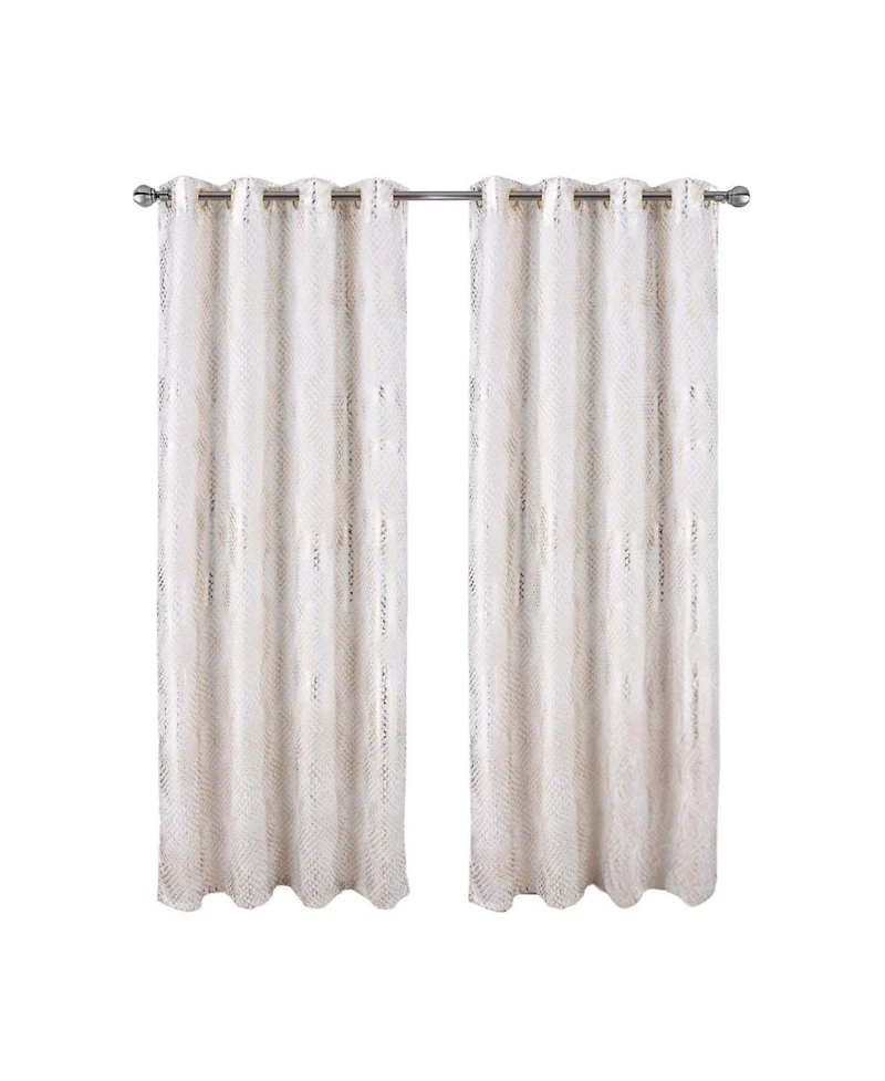 Rt Designer Collection Hailey Halo Foil Blackout Curtain Panel