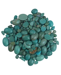 American West Jewelry Sterling Silver Green Turquoise 3-Stone Oval Scalloped Bezel Ring