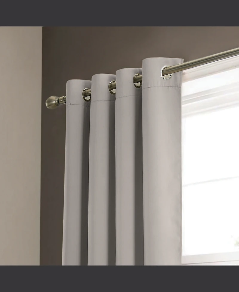 Rt Designers Collection Anchorage Blackout Grommet Curtain Panel 54" x 84" Silver