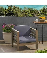 Streamdale Furniture Acacia Club Chair with Water-Resistant Cushions