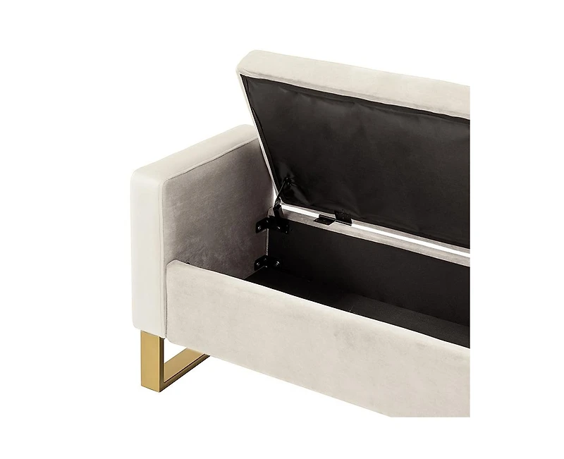 Hulala Home Transitional Aurora 50.4" Wide Storage Bench