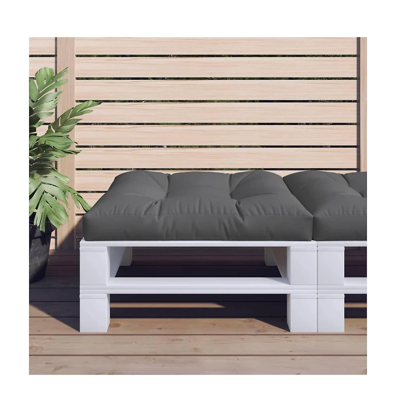 vidaXL Pallet Cushion Anthracite 27.6"x27.6"x4.7" Fabri