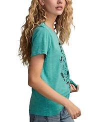 Lucky Brand Women's Hamsa Butterfly Frame Crewneck T-Shirt