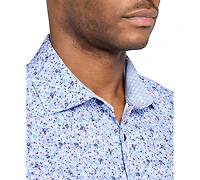 ConStruct Men's Floral-Print Dress Shirt