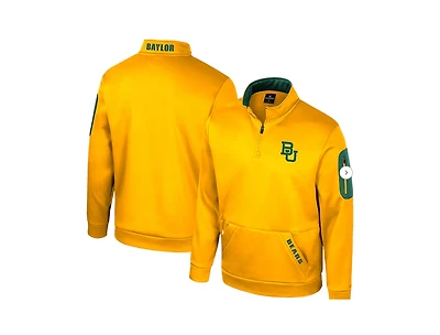 Men's Gold Baylor Bears Mainframe Fleece Quarter-Zip Jacket