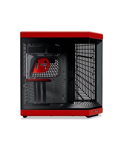 Hyte Y70 Dual Chamber Modern Aesthetic Panoramic Tempered Glass Eatx Mid-Tower Computer Case, Red