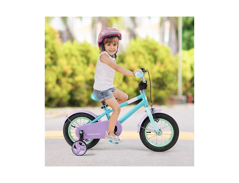 Sugift 12-Inch Kids Bike with Adjustable Handlebar and Saddle