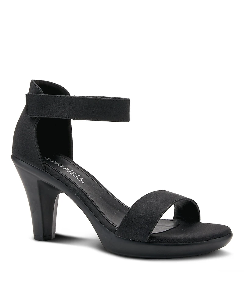 Patrizia Women's Idol Pearlized Faux Leather Ankle Strap Dress Sandals