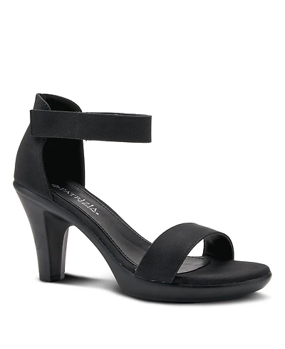 Patrizia Women's Idol Pearlized Faux Leather Ankle Strap Dress Sandals