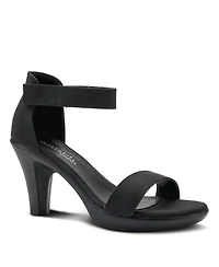 Patrizia Women's Idol Pearlized Faux Leather Ankle Strap Dress Sandals