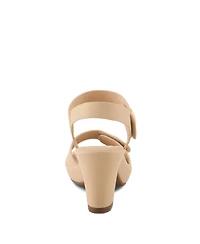 Patrizia Women's Dade Metallic Button Platform Sandals with Adjustable Straps