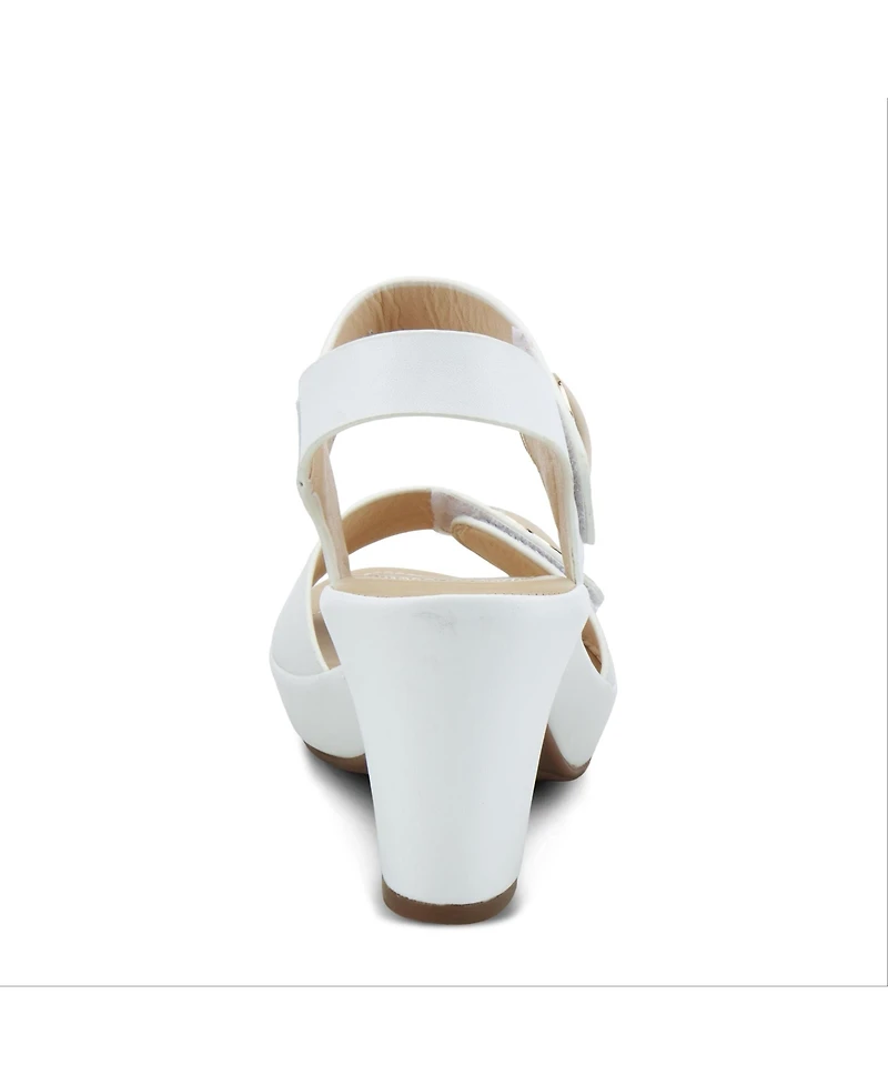 Patrizia Women's Dade Metallic Button Platform Sandals with Adjustable Straps