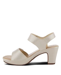 Patrizia Women s Dade Two-Piece Platform Sandals with Accent Buttons and Adjustable Straps