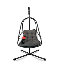 Streamdale Furniture Wicker Egg Chair with Stand & Cushion