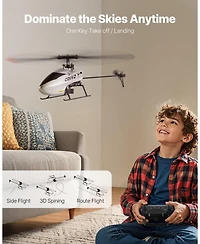 Mecale 2.4GHz Single-Propeller Rc Helicopter with Gyro and One-Key Takeoff/Landing