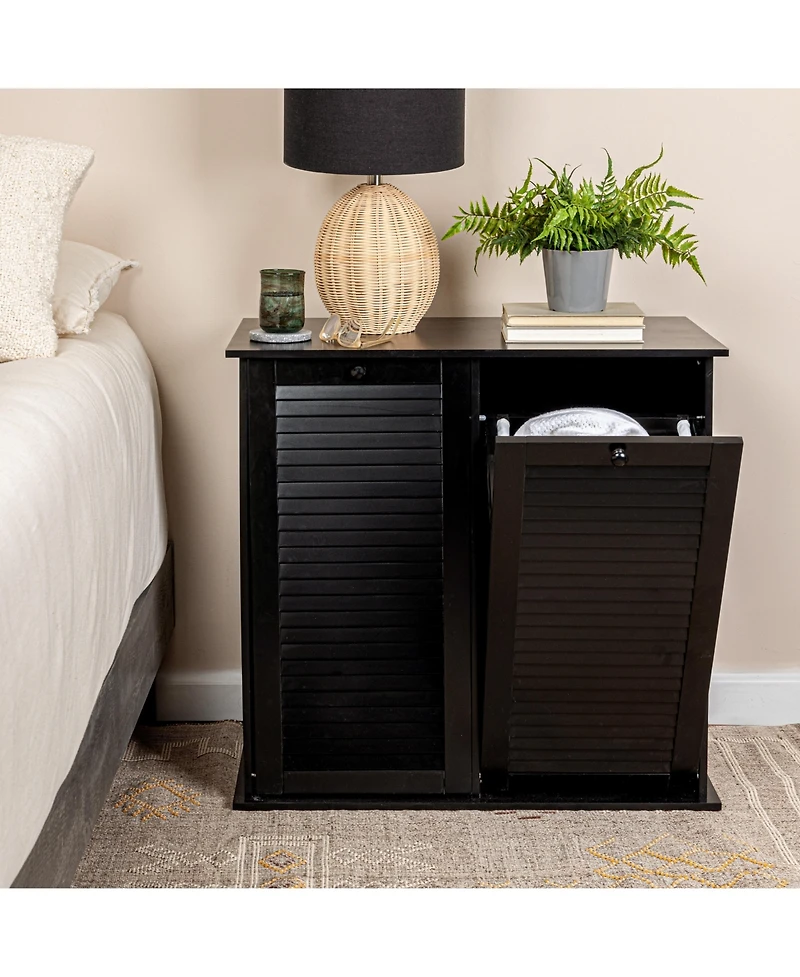 Household Essentials Tilt-out Cabinet Laundry Sorter with Shutter Front