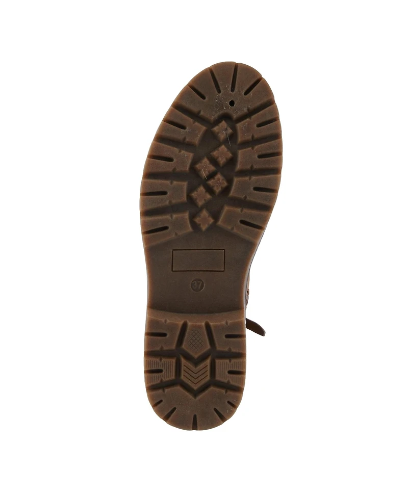 Patrizia Women's Hiker-Inspired Sweater Collar Lug Sole Boot