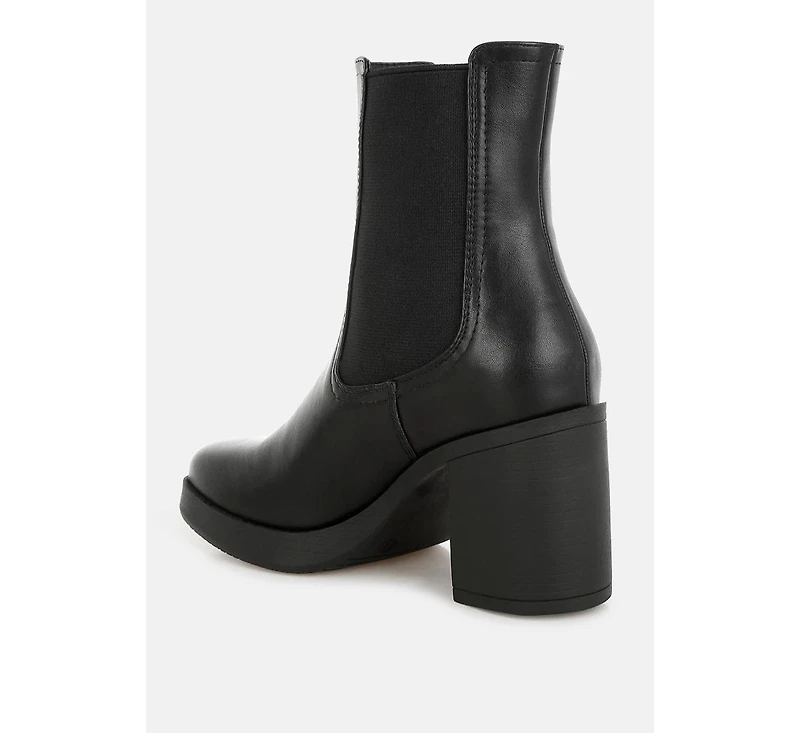 London Rag Womens Scuala Faux Leather Chelsea Boots