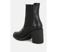 London Rag Womens Scuala Faux Leather Chelsea Boots