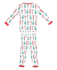 Copper Pearl Baby Boys' and Girls' Nicholas Printed Long-Sleeve Top Pants, 2-Piece Pajama Set