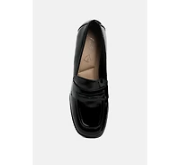 Umdoni Penny Strap Block Heel Loafers