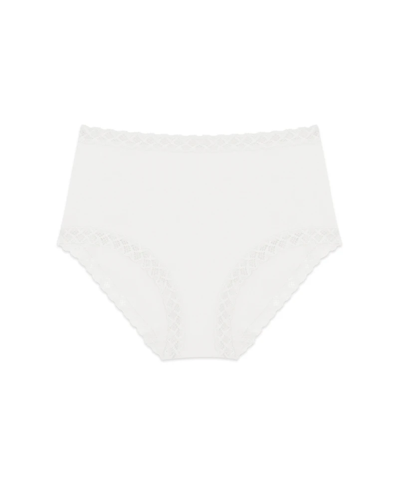 Natori Bliss Lace-Trim High Rise Cotton Brief 755058