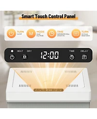 Sugift Bamboo Shower Seat Bench with Underneath Storage Shelf