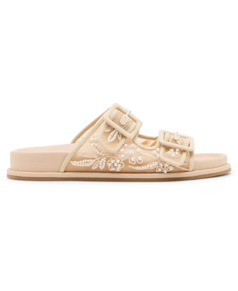 Madden Girl Women's Petunia Floral Mesh Footbed Round Toe Sandals