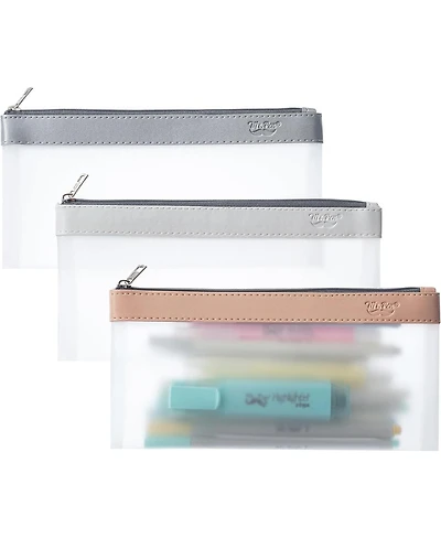 Mr. Pen Clear Pencil Pouch, 3 Pack, Clear Pencil Case, Pencil Bags,