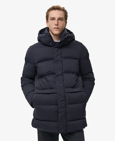 Mango Men's Water-Repellent Hood Puffer Coat