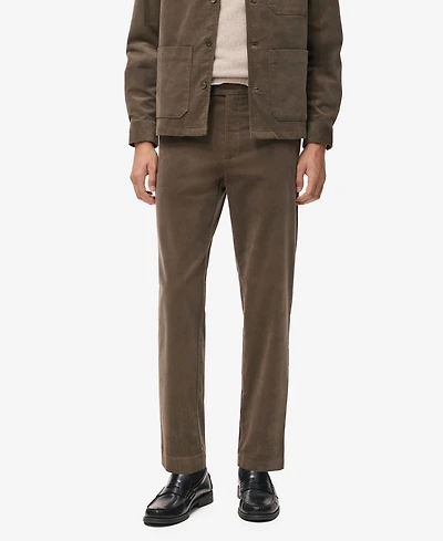 Mango Men's Regular Fit Corduroy Cotton Pants